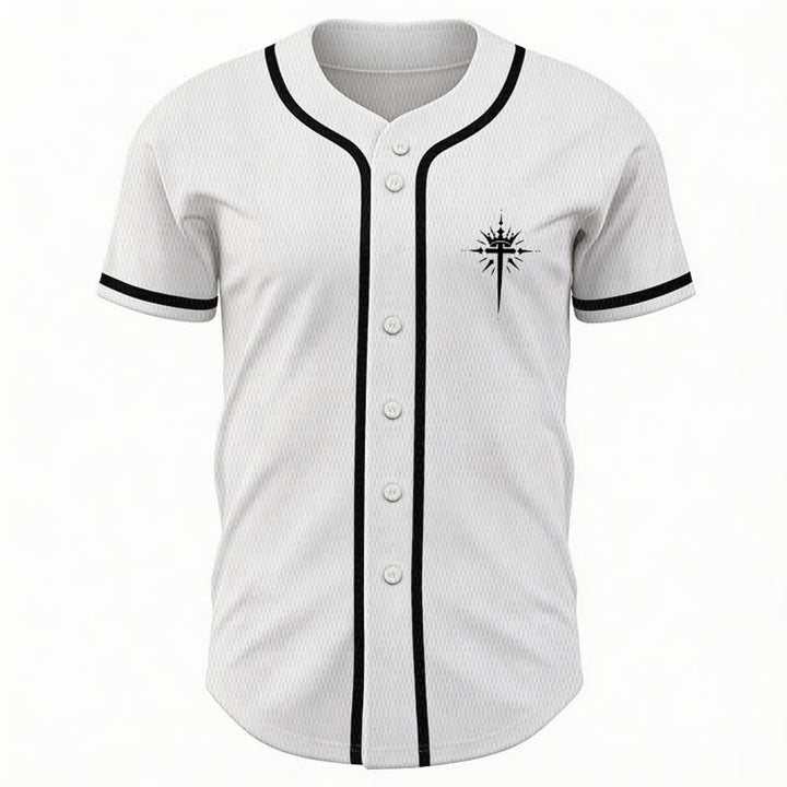Christianartworkshop Gesù è Re Ali d'angelo Croce Dichiarazione di fede Maglia da baseball personalizzata - image 23