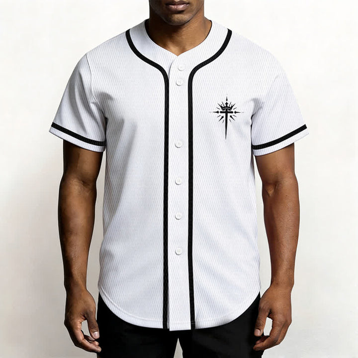 Christianartworkshop Gesù è Re Ali d'angelo Croce Dichiarazione di fede Maglia da baseball personalizzata - image 27