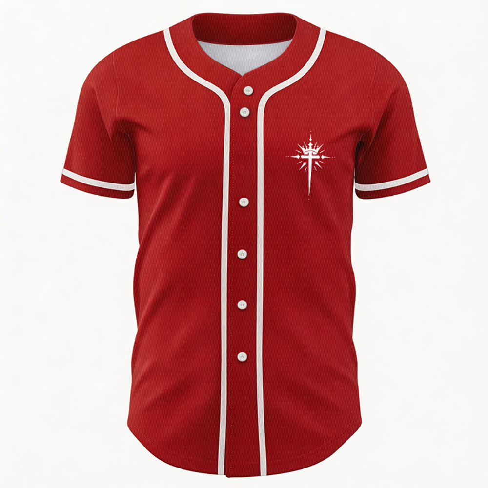 Christianartworkshop Gesù è Re Ali d'angelo Croce Dichiarazione di fede Maglia da baseball personalizzata - image 30