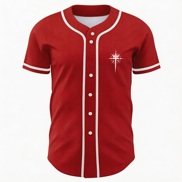 Christianartworkshop Gesù è Re Ali d'angelo Croce Dichiarazione di fede Maglia da baseball personalizzata - image 30