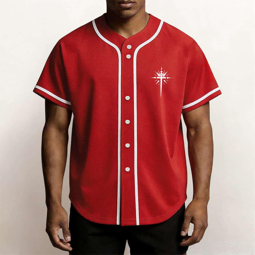 Christianartworkshop Gesù è Re Ali d'angelo Croce Dichiarazione di fede Maglia da baseball personalizzata - image 34