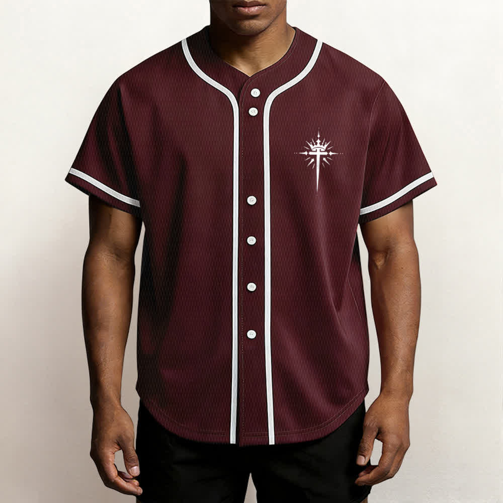 Christianartworkshop Gesù è Re Ali d'angelo Croce Dichiarazione di fede Maglia da baseball personalizzata - image 41