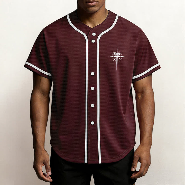 Christianartworkshop Gesù è Re Ali d'angelo Croce Dichiarazione di fede Maglia da baseball personalizzata - image 41