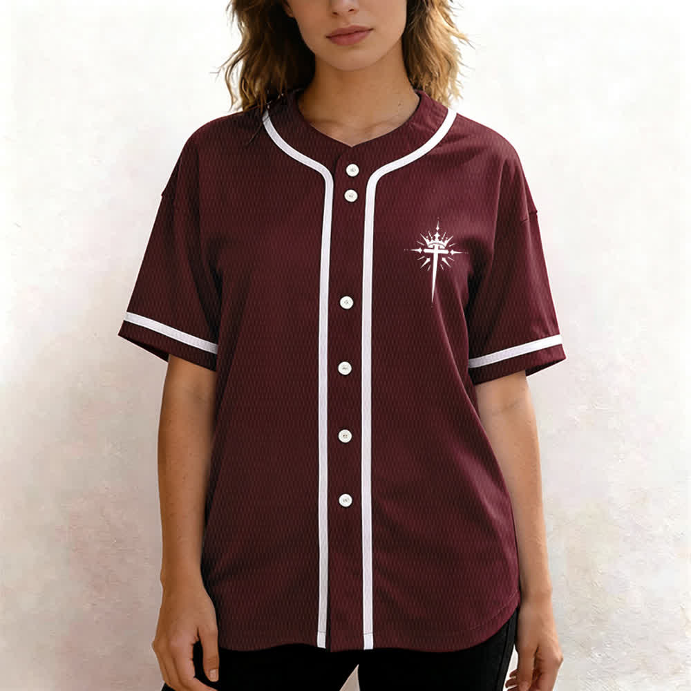 Christianartworkshop Gesù è Re Ali d'angelo Croce Dichiarazione di fede Maglia da baseball personalizzata - image 39