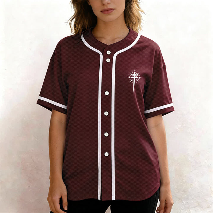Christianartworkshop Gesù è Re Ali d'angelo Croce Dichiarazione di fede Maglia da baseball personalizzata - image 39