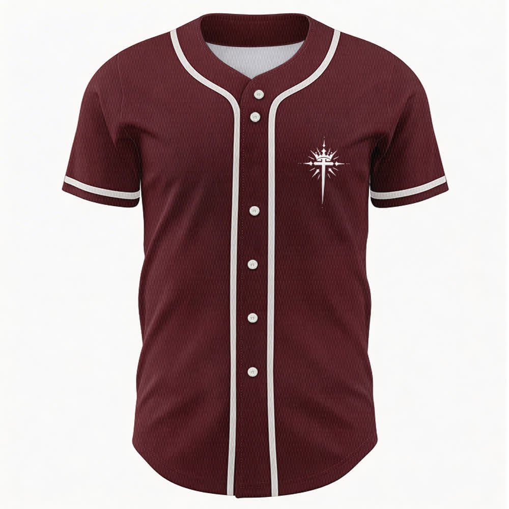Christianartworkshop Gesù è Re Ali d'angelo Croce Dichiarazione di fede Maglia da baseball personalizzata - image 37