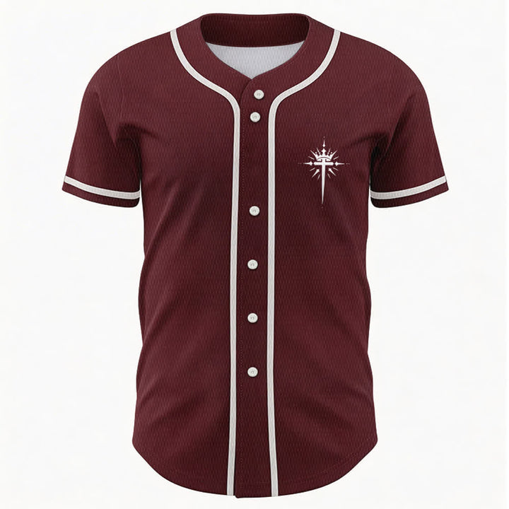 Christianartworkshop Gesù è Re Ali d'angelo Croce Dichiarazione di fede Maglia da baseball personalizzata - image 37