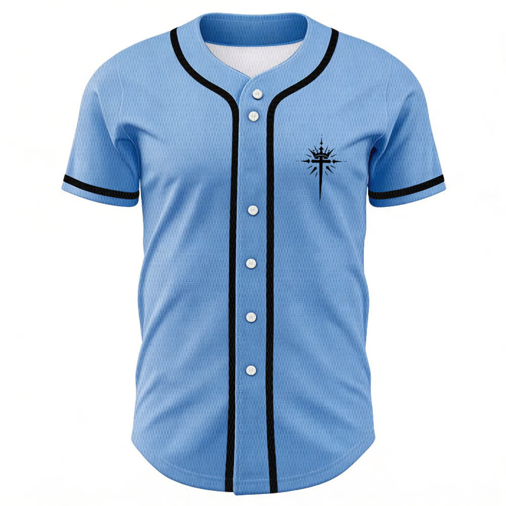 Christianartworkshop Gesù è Re Ali d'angelo Croce Dichiarazione di fede Maglia da baseball personalizzata - image 44