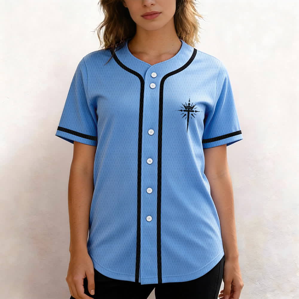 Christianartworkshop Gesù è Re Ali d'angelo Croce Dichiarazione di fede Maglia da baseball personalizzata - image 46
