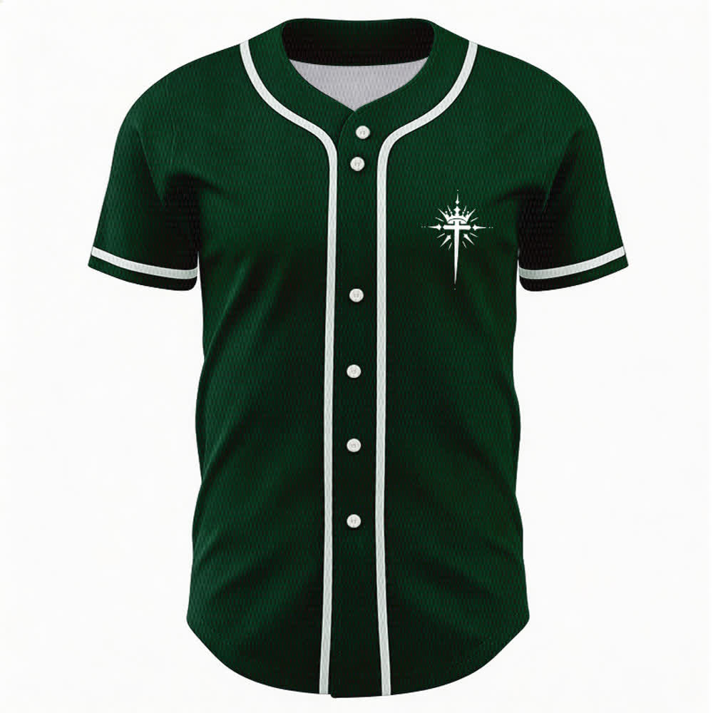 Christianartworkshop Gesù è Re Ali d'angelo Croce Dichiarazione di fede Maglia da baseball personalizzata - image 51