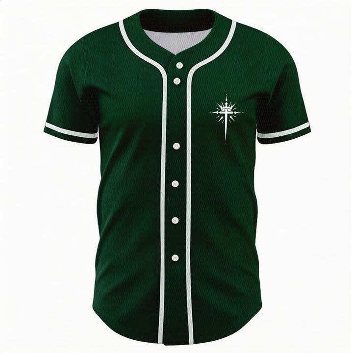 Christianartworkshop Gesù è Re Ali d'angelo Croce Dichiarazione di fede Maglia da baseball personalizzata - image 51