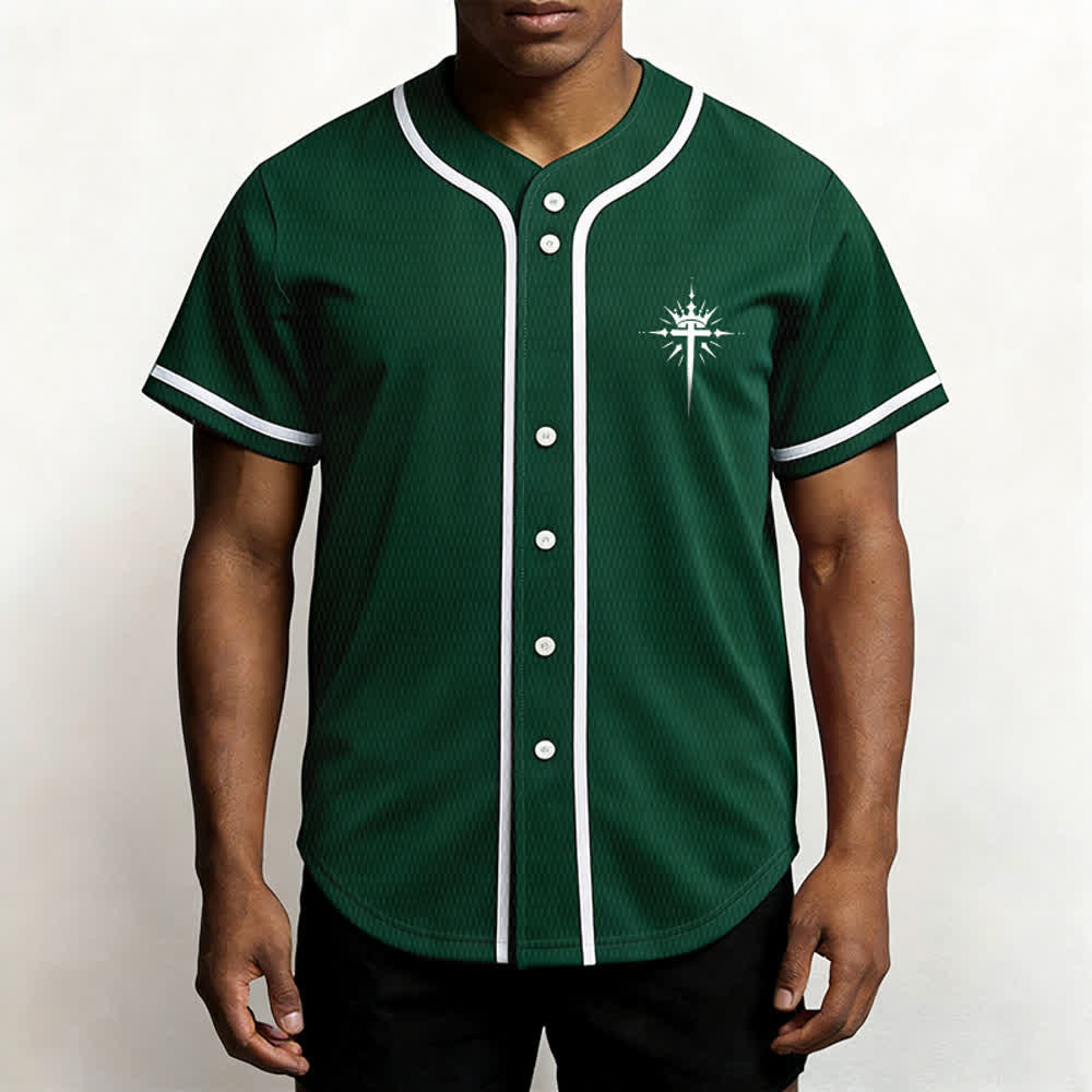 Christianartworkshop Gesù è Re Ali d'angelo Croce Dichiarazione di fede Maglia da baseball personalizzata - image 55