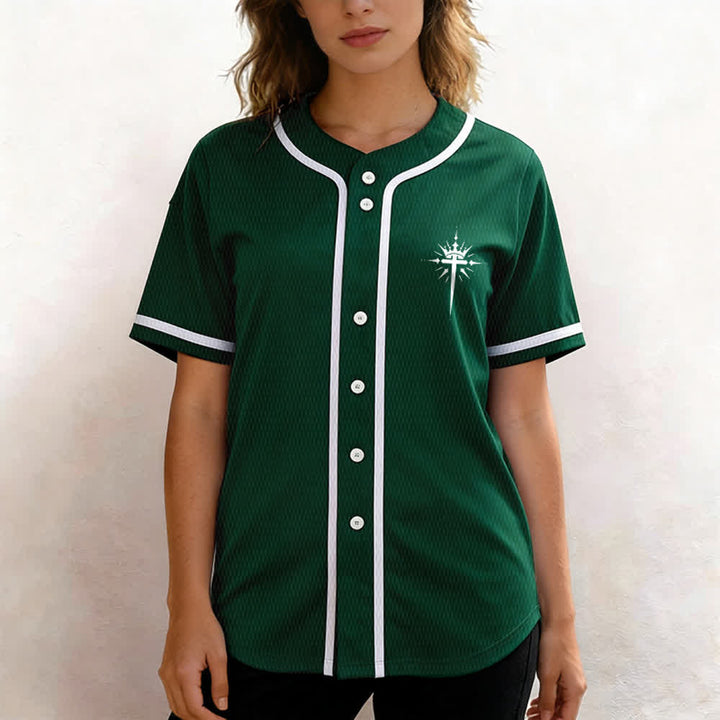 Christianartworkshop Gesù è Re Ali d'angelo Croce Dichiarazione di fede Maglia da baseball personalizzata - image 53