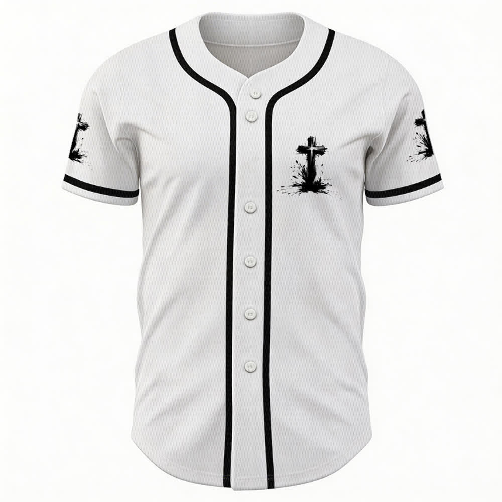Christianartworkshop Non tutti i supereroi indossano mantelli Maglia da baseball unisex con croce - image 2