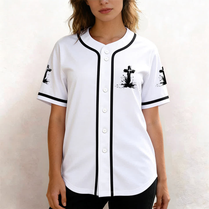 Christianartworkshop Non tutti i supereroi indossano mantelli Maglia da baseball unisex con croce - image 6