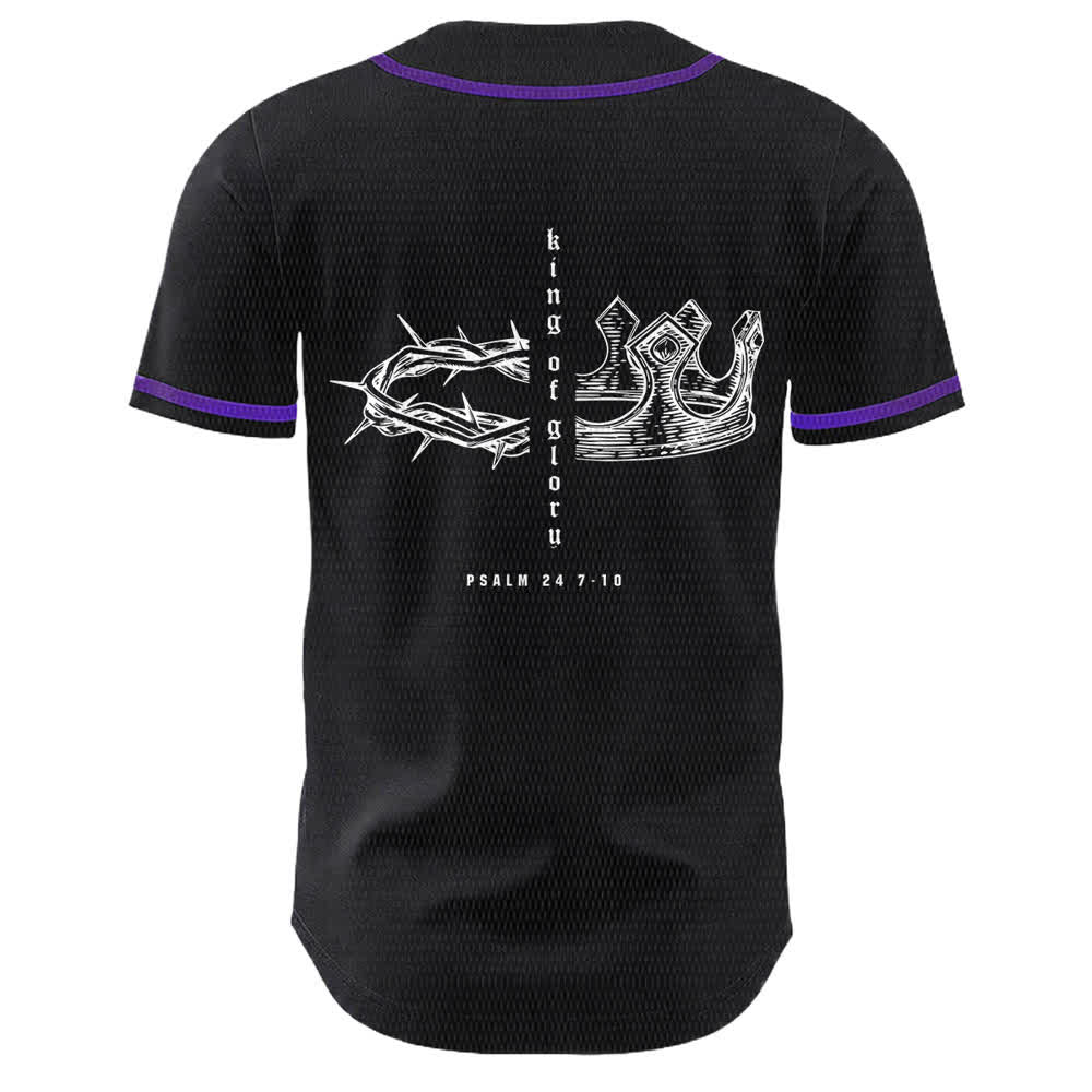 Christianartworkshop Maglia da baseball unisex Yahweh 24 Re di Gloria Salmo 24 - image 23