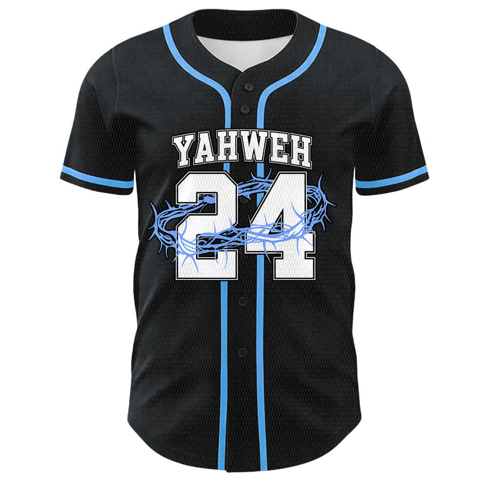 Christianartworkshop Maglia da baseball unisex Yahweh 24 Re di Gloria Salmo 24 - image 1