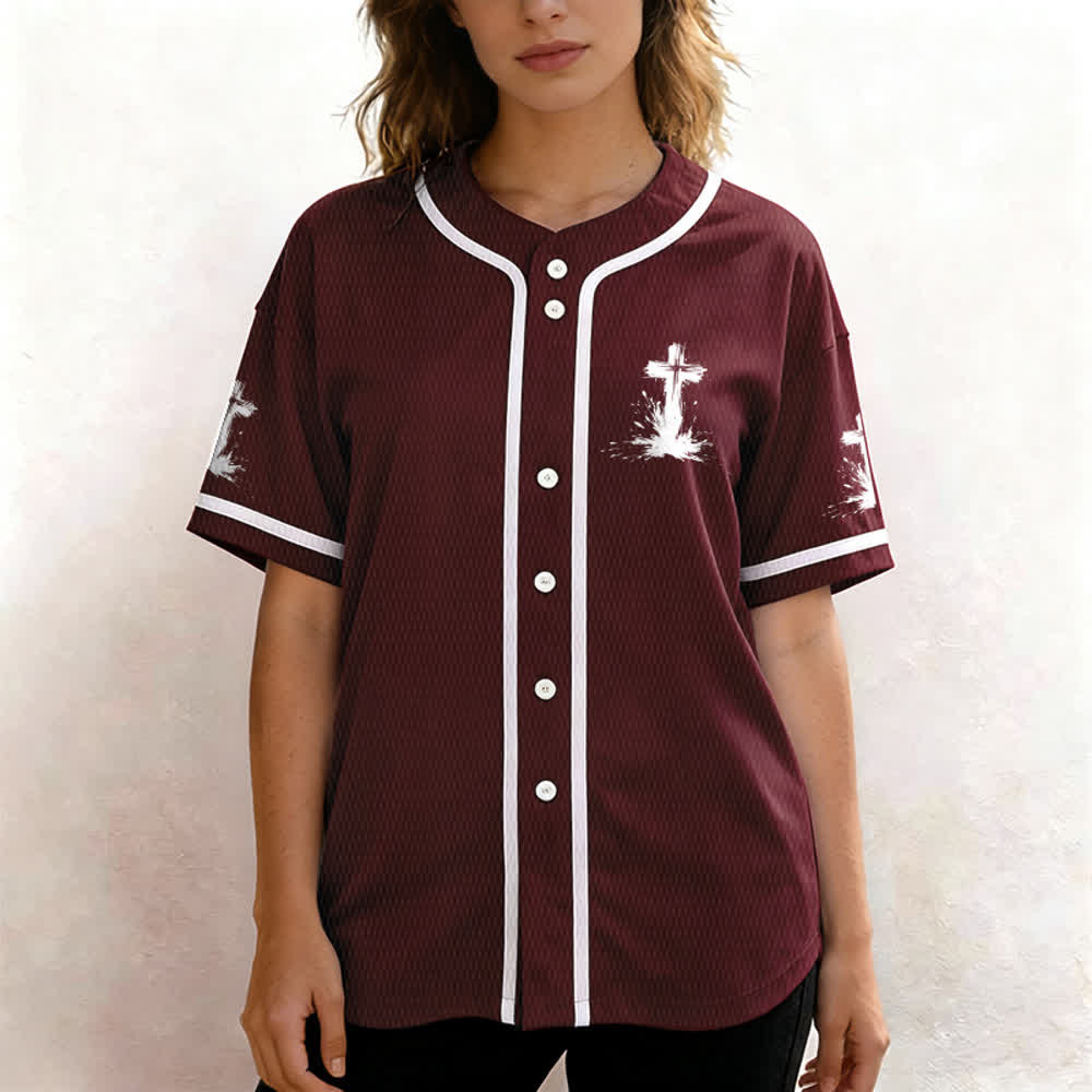 Christianartworkshop Non tutti i supereroi indossano mantelli Maglia da baseball unisex con croce - image 27