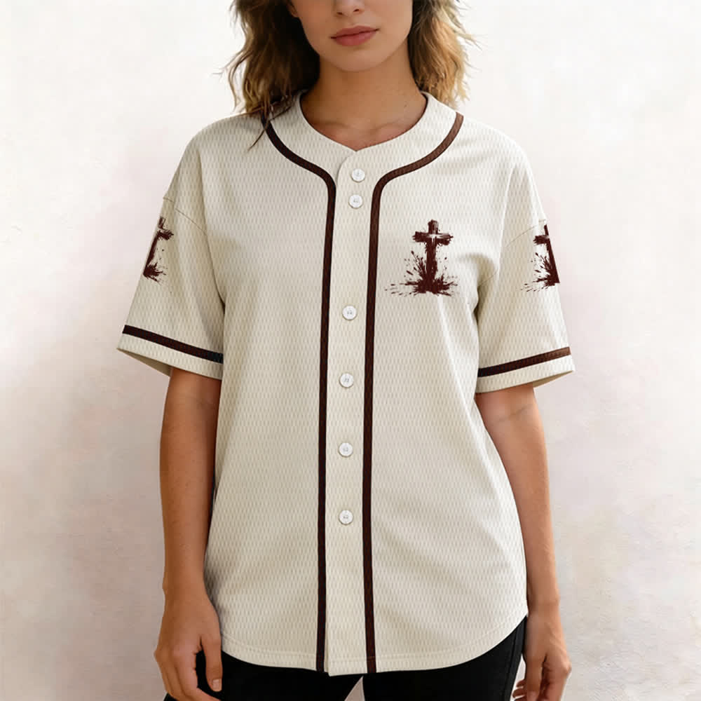 Christianartworkshop Non tutti i supereroi indossano mantelli Maglia da baseball unisex con croce - image 53