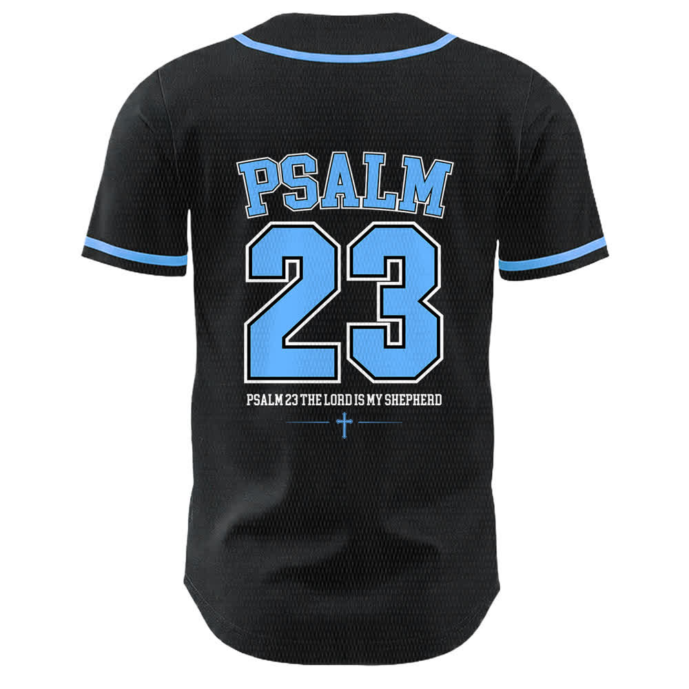 Christianartworkshop Gesù Salmo 23 Il Signore è il mio pastore Maglia da baseball unisex - image 4