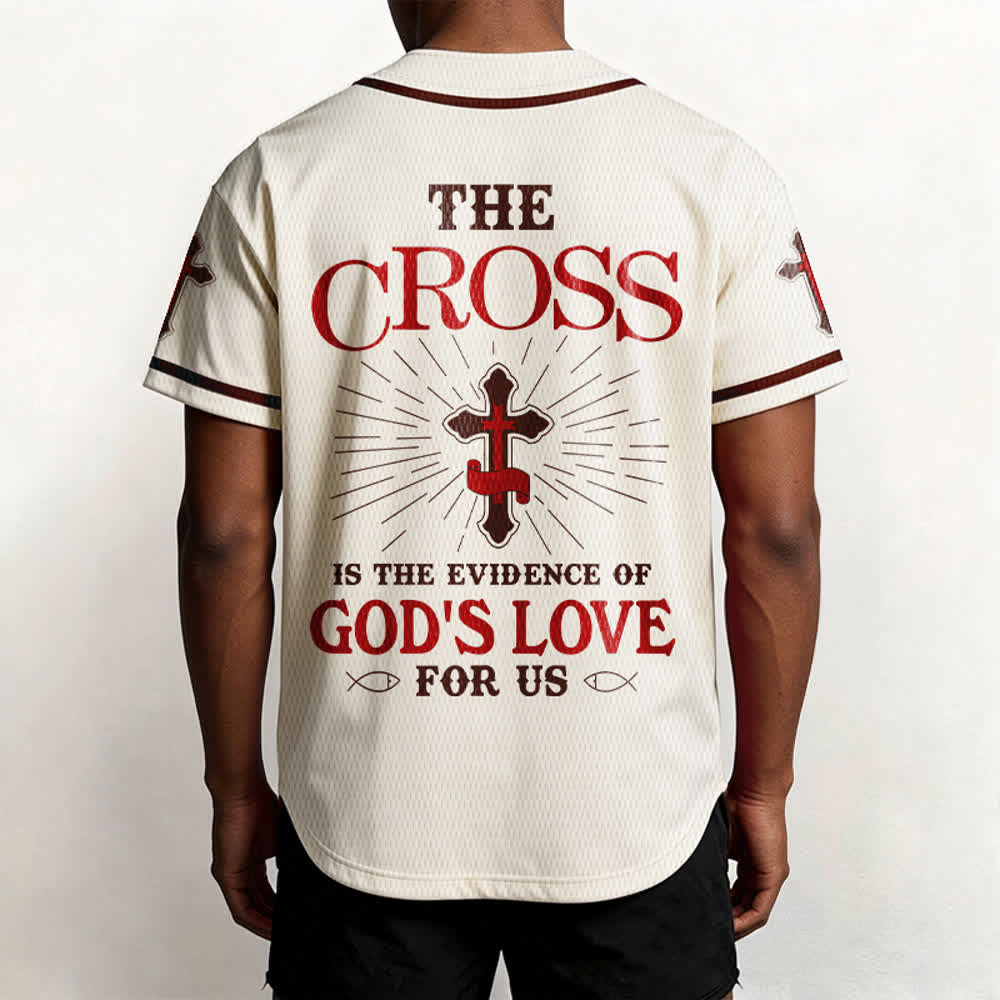 Christianartworkshop - La croce è la prova dell'amore di Dio - Maglia da baseball unisex - image 3