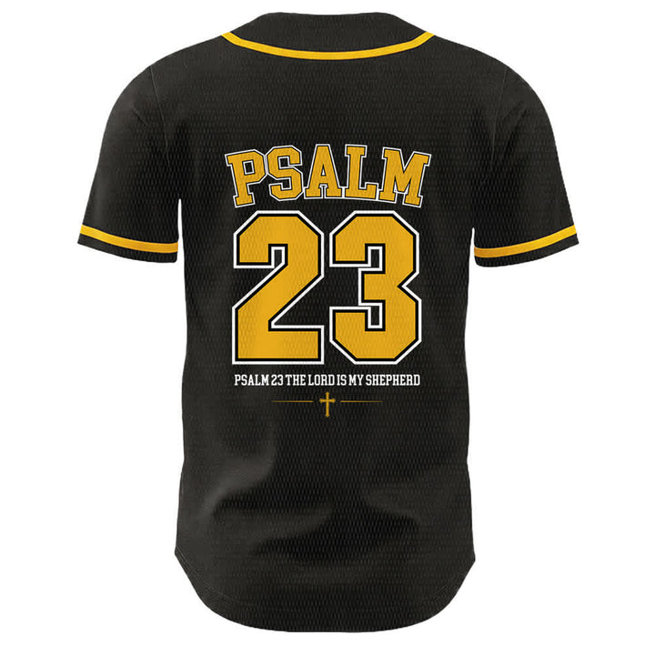 Christianartworkshop Gesù Salmo 23 Il Signore è il mio pastore Maglia da baseball unisex - image 1