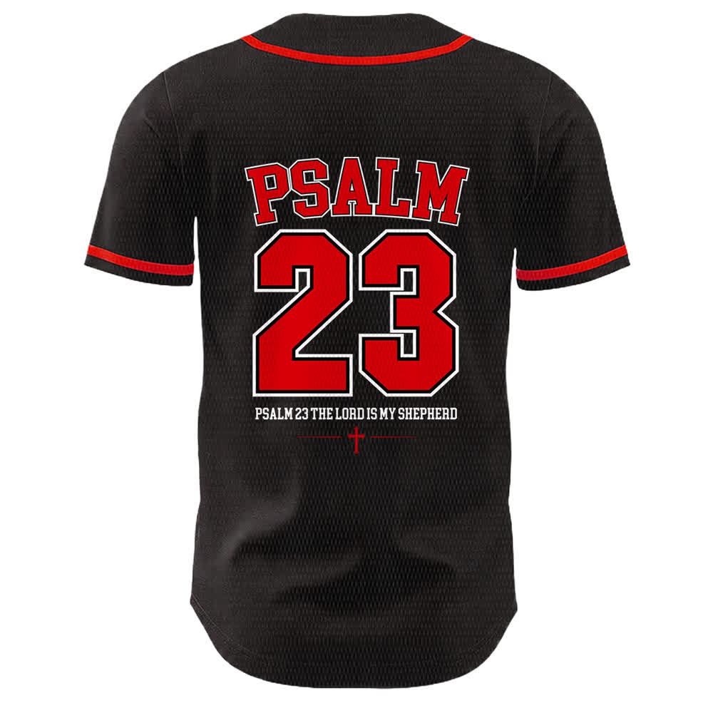 Christianartworkshop Gesù Salmo 23 Il Signore è il mio pastore Maglia da baseball unisex - image 13