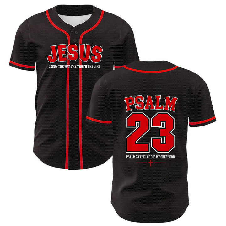 Christianartworkshop Gesù Salmo 23 Il Signore è il mio pastore Maglia da baseball unisex - Rosso - 5XL - image 12