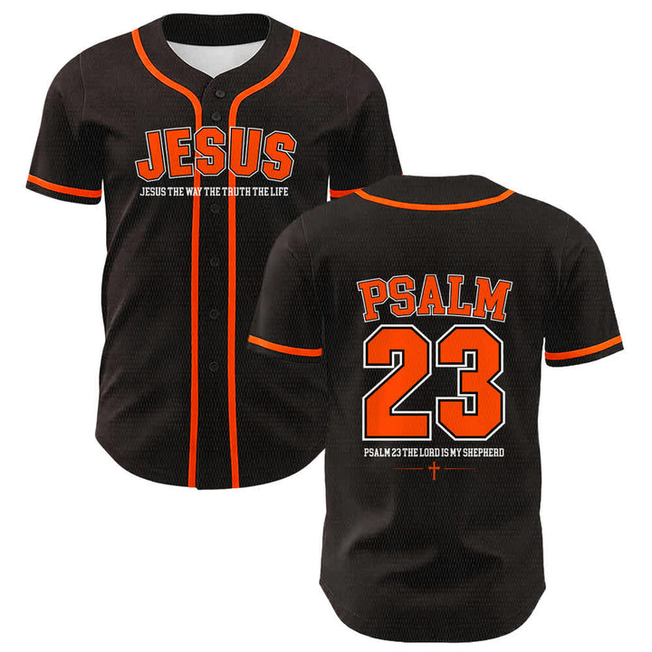 Christianartworkshop Gesù Salmo 23 Il Signore è il mio pastore Maglia da baseball unisex - Arancia - 5XL - image 15