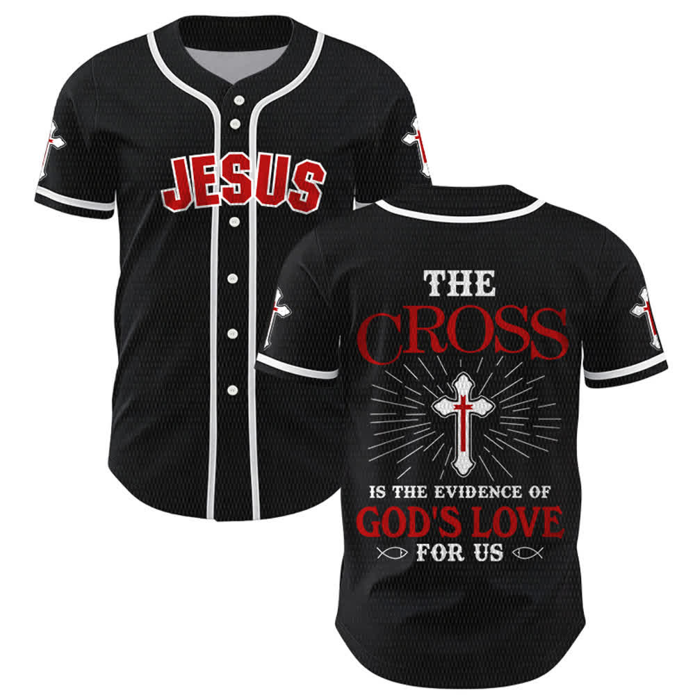 Christianartworkshop - La croce è la prova dell'amore di Dio - Maglia da baseball unisex - Nero - 5XL - image 14