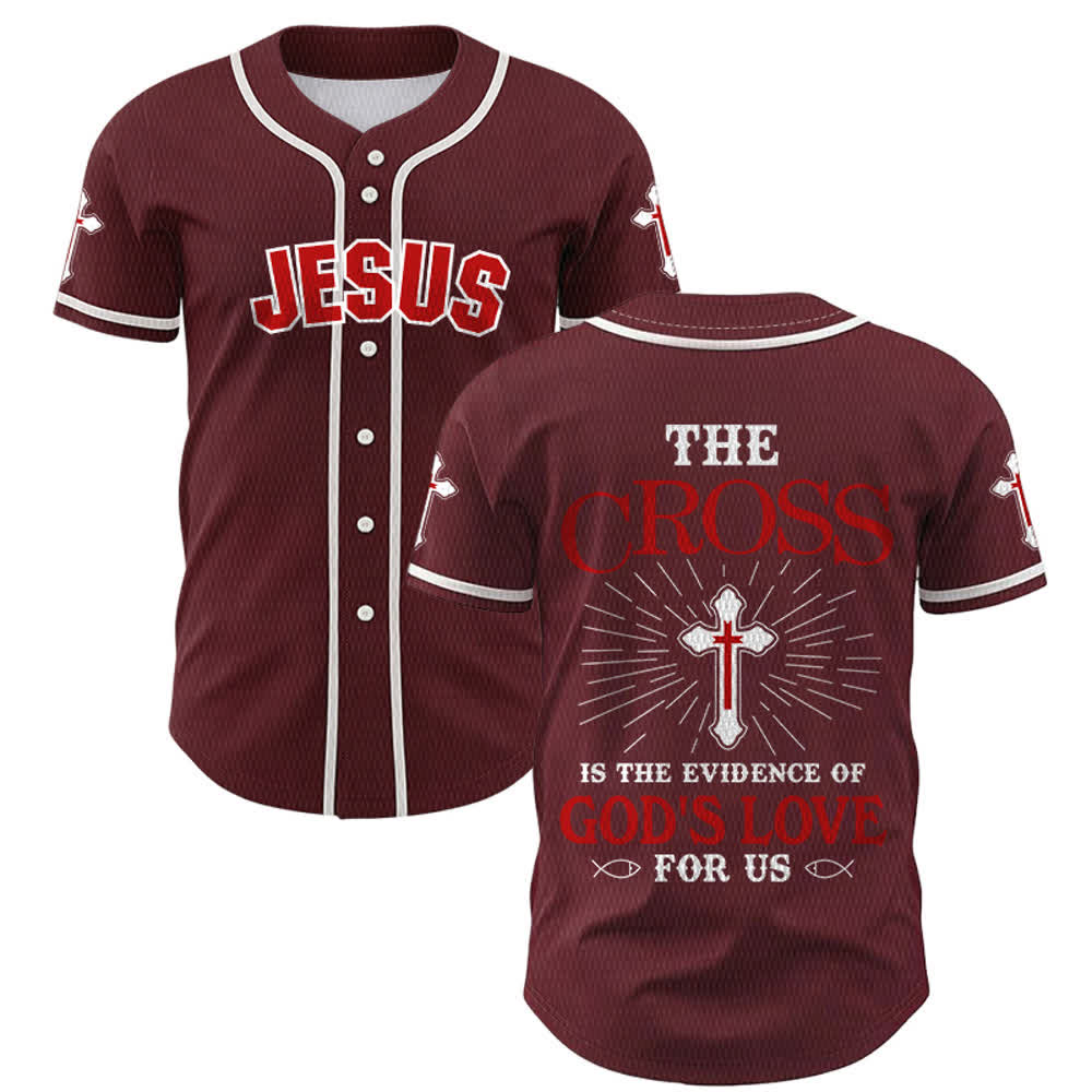 Christianartworkshop - La croce è la prova dell'amore di Dio - Maglia da baseball unisex - Vino - 5XL - image 21