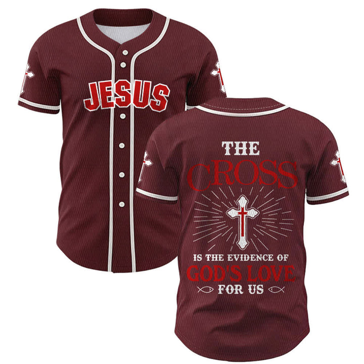 Christianartworkshop - La croce è la prova dell'amore di Dio - Maglia da baseball unisex - Vino - 5XL - image 21