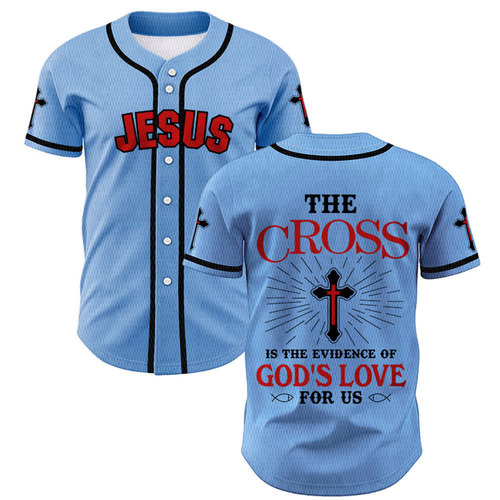 Christianartworkshop - La croce è la prova dell'amore di Dio - Maglia da baseball unisex - Blu - 5XL - image 28