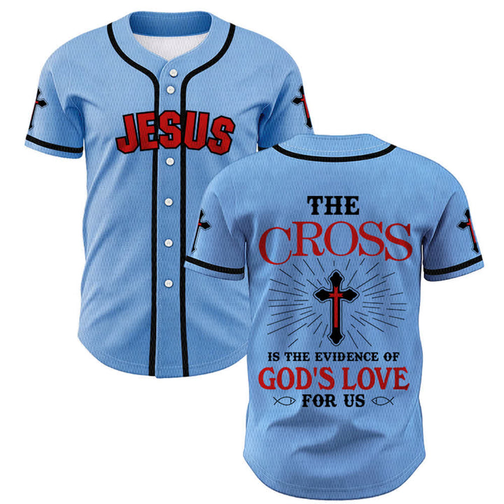 Christianartworkshop - La croce è la prova dell'amore di Dio - Maglia da baseball unisex - Blu - 5XL - image 28