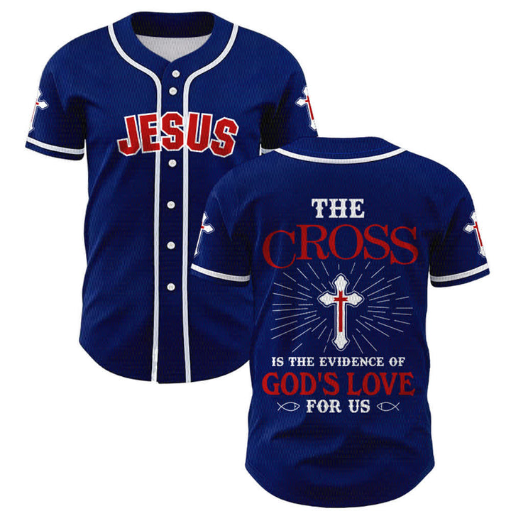 Christianartworkshop - La croce è la prova dell'amore di Dio - Maglia da baseball unisex - Blu navy - 5XL - image 35