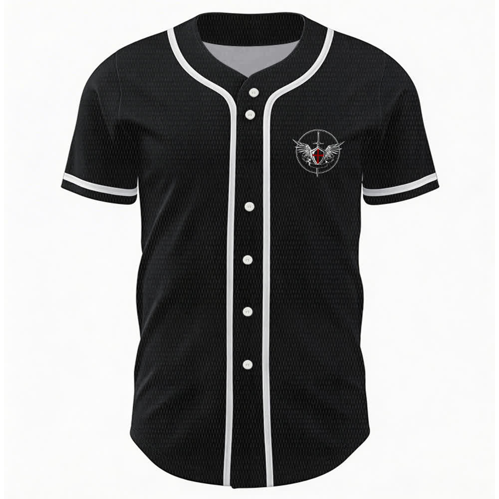 Christianartworkshop Maglia da baseball unisex con la scritta "San Michele Arcangelo, difendici" - image 9