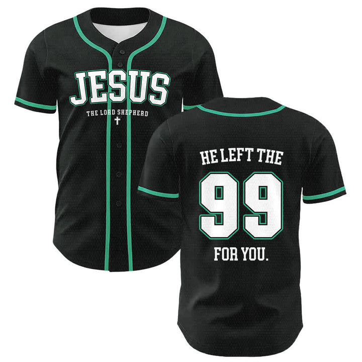 Christianartworkshop Maglia da baseball unisex "Gesù ha lasciato il 99 per te" - Verde scuro - 5XL - image 24