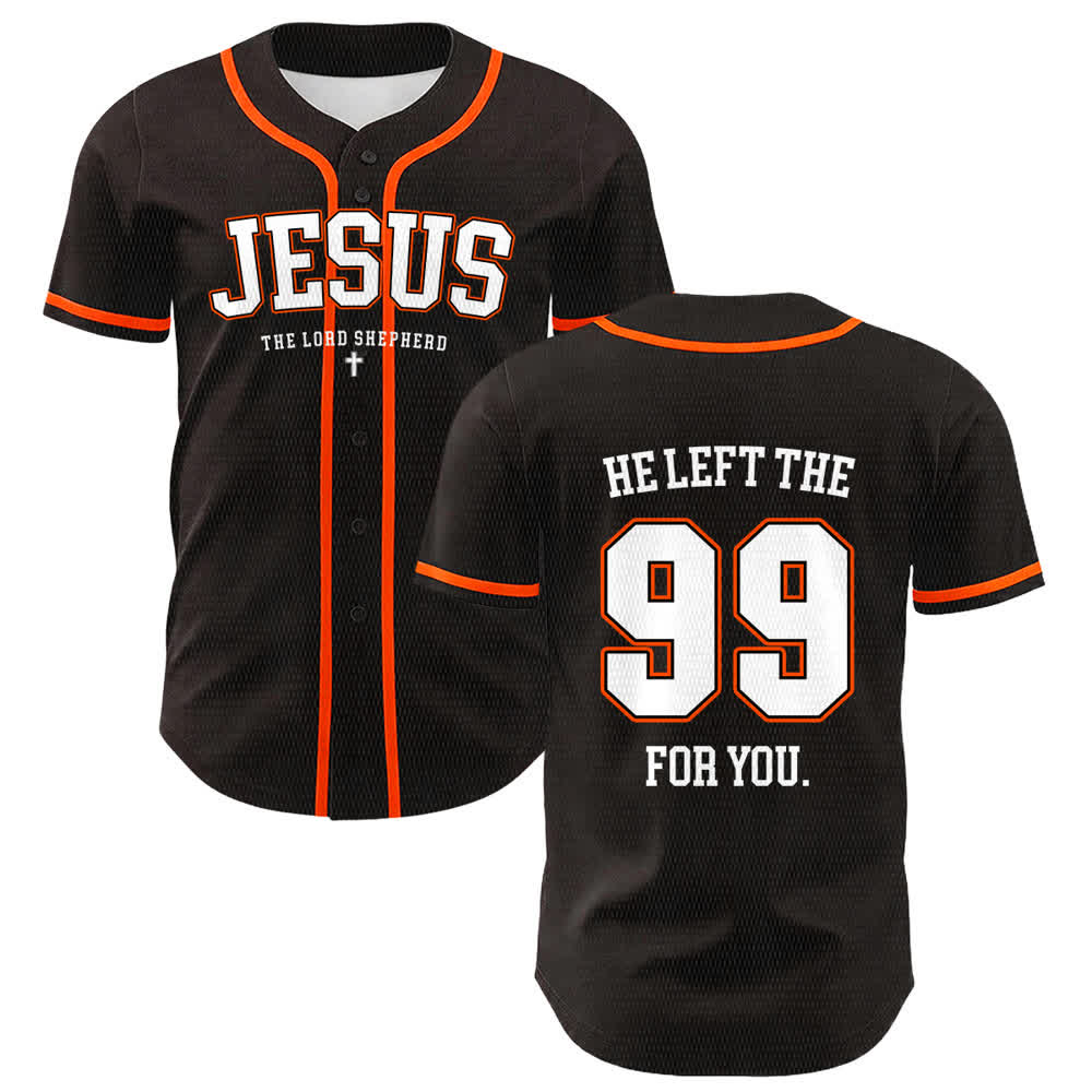 Christianartworkshop Maglia da baseball unisex "Gesù ha lasciato il 99 per te" - Arancia - 5XL - image 15