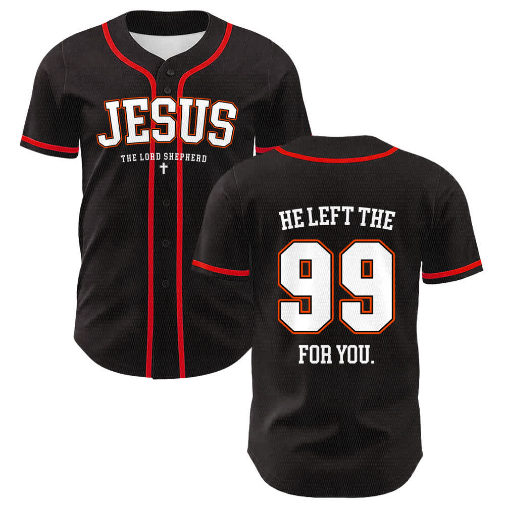 Christianartworkshop Maglia da baseball unisex "Gesù ha lasciato il 99 per te" - Rosso - 5XL - image 12