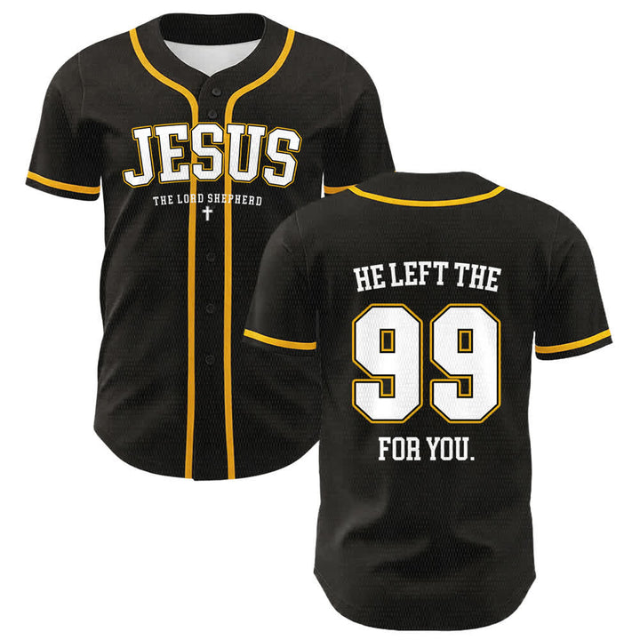 Christianartworkshop Maglia da baseball unisex "Gesù ha lasciato il 99 per te" - Giallo - 5XL - image 0