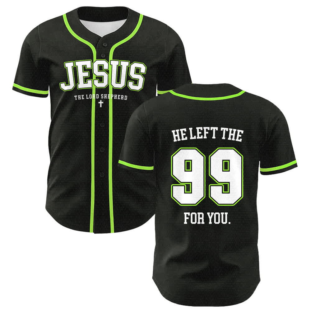 Christianartworkshop Maglia da baseball unisex "Gesù ha lasciato il 99 per te" - Verde chiaro - 5XL - image 18