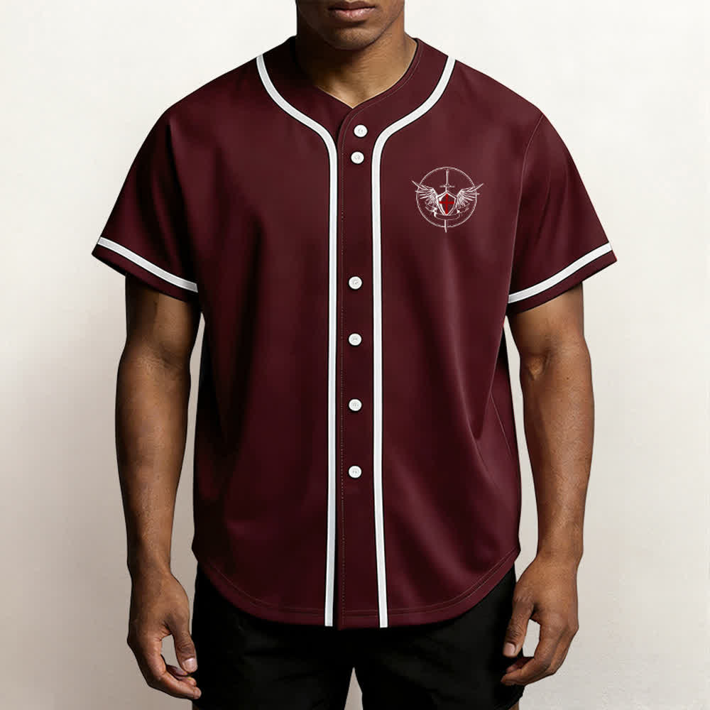 Christianartworkshop Maglia da baseball unisex con la scritta "San Michele Arcangelo, difendici" - image 27