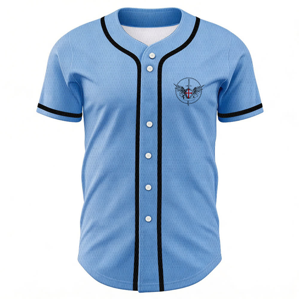 Christianartworkshop Maglia da baseball unisex con la scritta "San Michele Arcangelo, difendici" - image 30