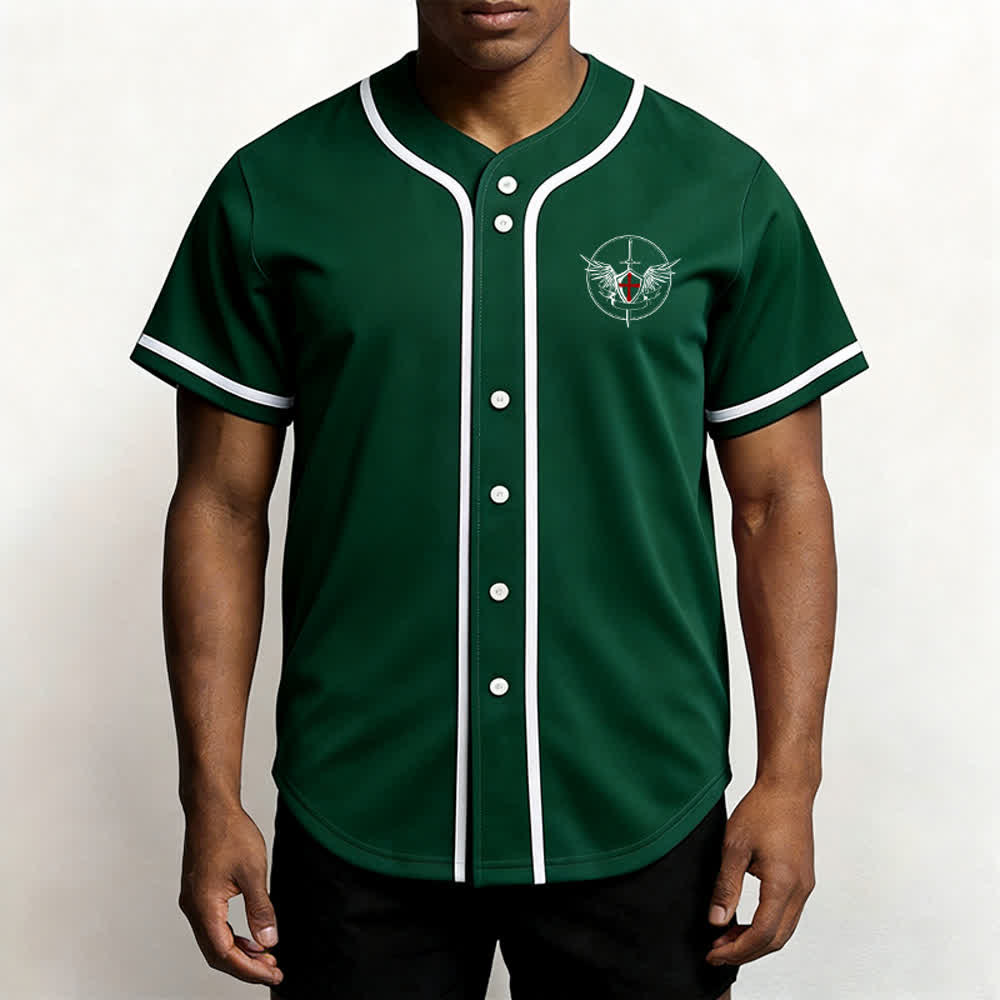 Christianartworkshop Maglia da baseball unisex con la scritta "San Michele Arcangelo, difendici" - image 45