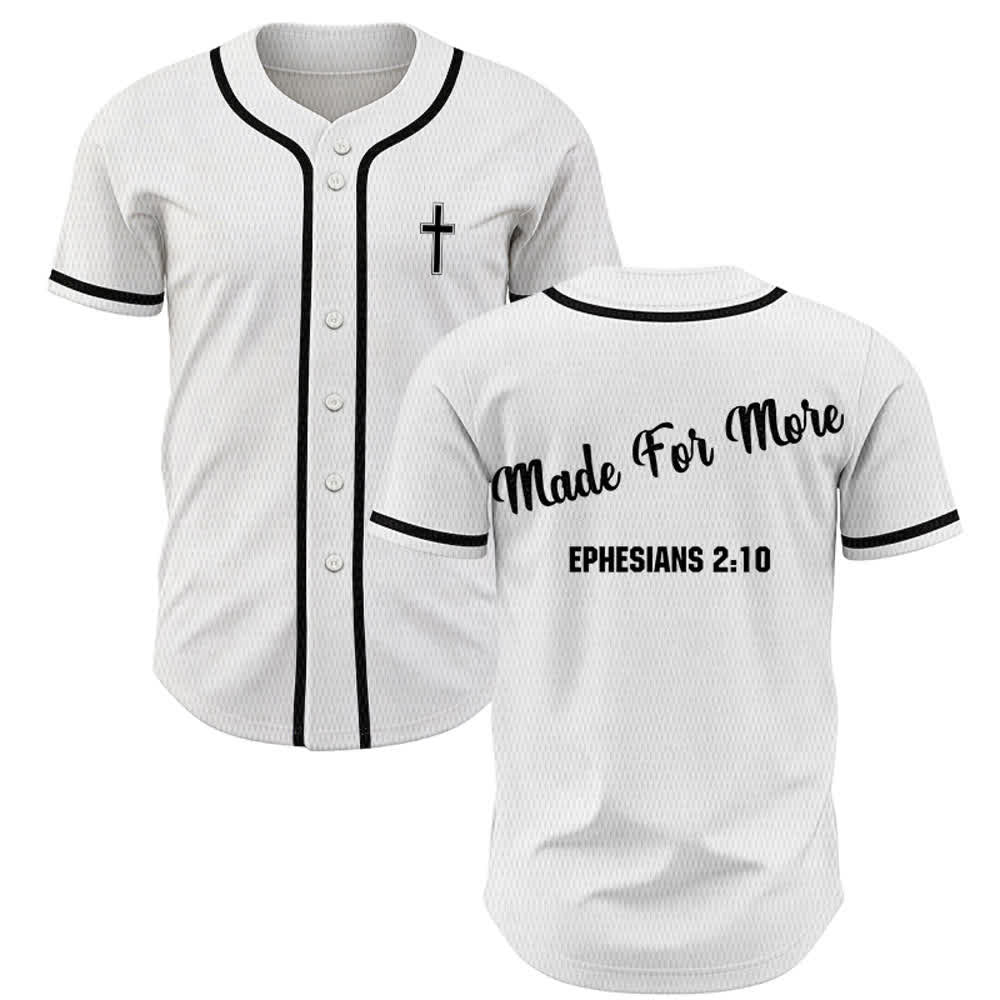 Christianartworkshop Made For More Ephesians 2:10 Maglia da baseball unisex - Bianco - 5XL - image 7