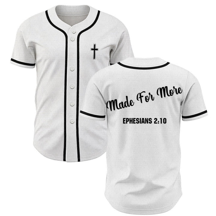 Christianartworkshop Made For More Ephesians 2:10 Maglia da baseball unisex - Bianco - 5XL - image 7