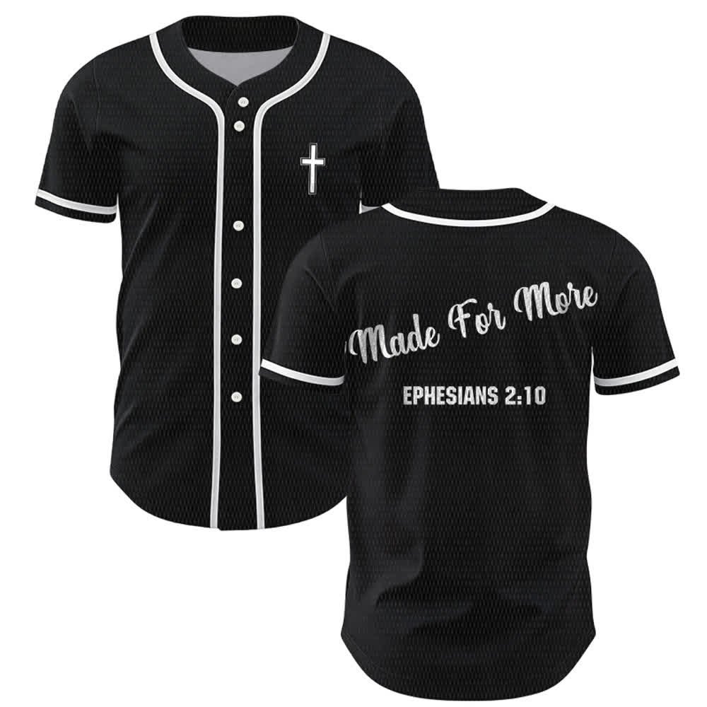 Christianartworkshop Made For More Ephesians 2:10 Maglia da baseball unisex - Nero - 5XL - image 14