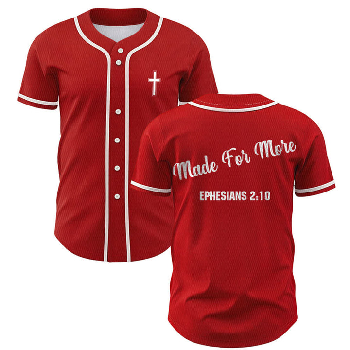 Christianartworkshop Made For More Ephesians 2:10 Maglia da baseball unisex - Rosso - 5XL - image 21