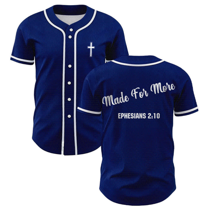 Christianartworkshop Made For More Ephesians 2:10 Maglia da baseball unisex - Blu navy - 5XL - image 35