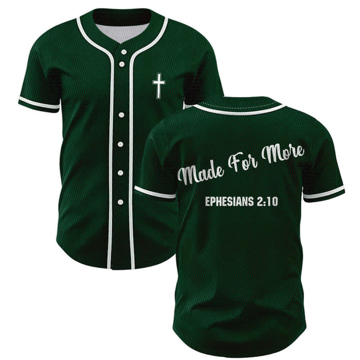 Christianartworkshop Made For More Ephesians 2:10 Maglia da baseball unisex - Verde - 5XL - image 42